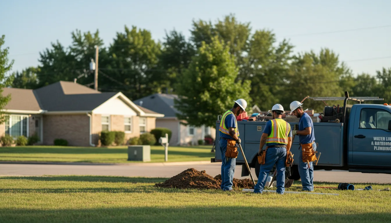 Residential water line and bathroom plumbing service in Ray, OH